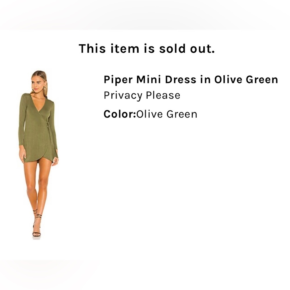 Olive green Mini dress Revolve
